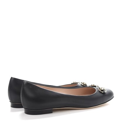 Gucci Calfskin Horsebit Ballerina Flats 40 Black 4 of 8