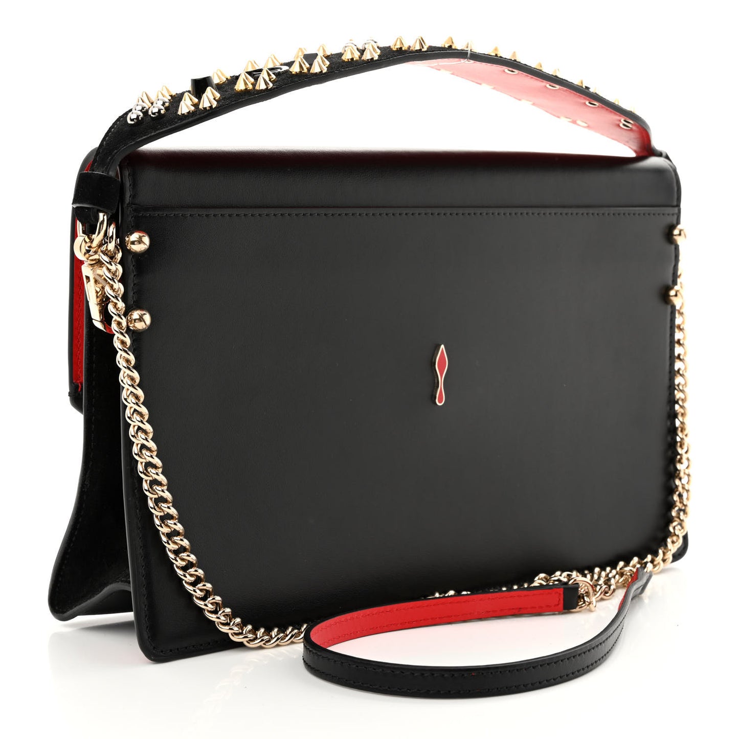 Calfskin Loubiblues Paris Clutch Bag Black Multi