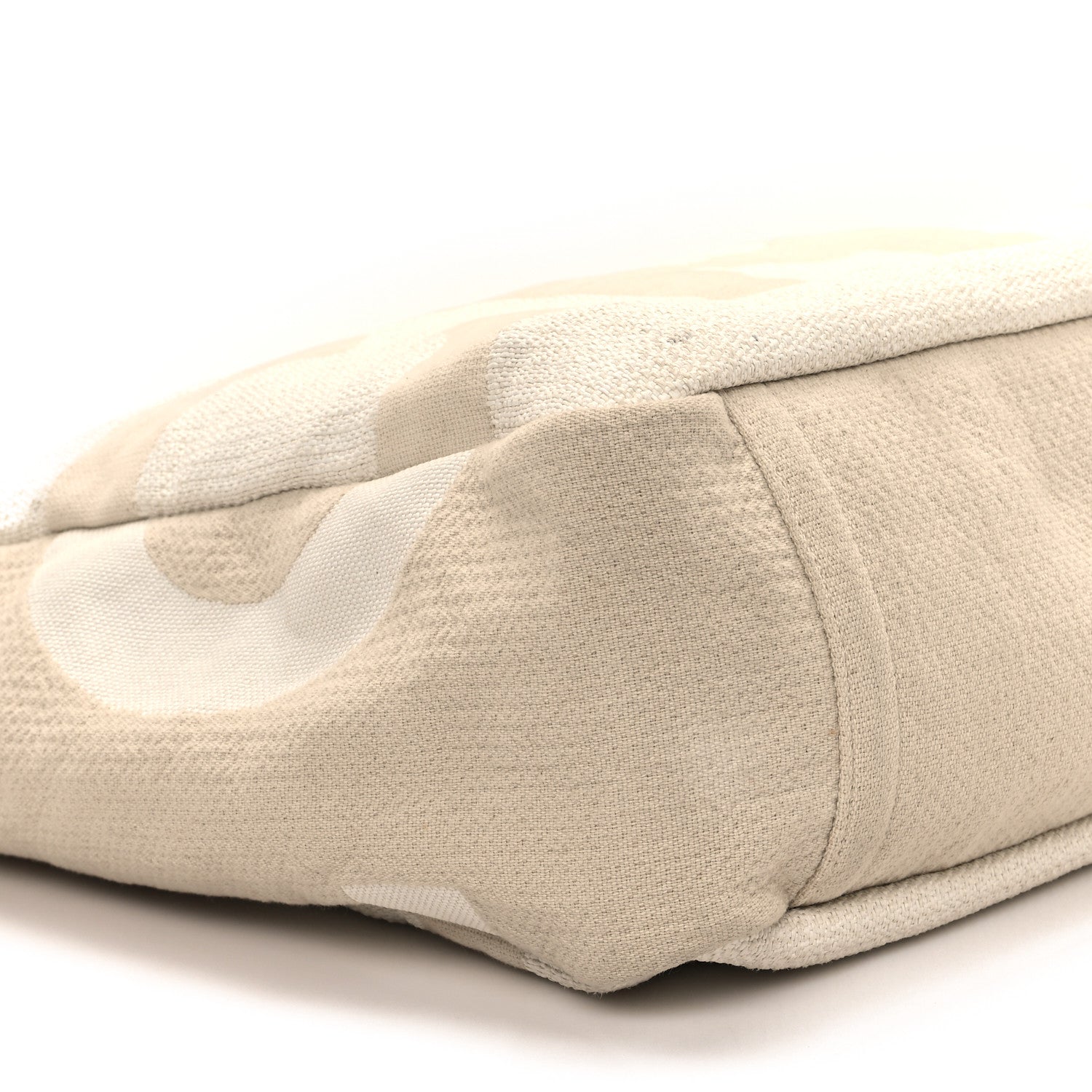 Chanel Canvas Large Shopping Tote White Beige 9 of 11