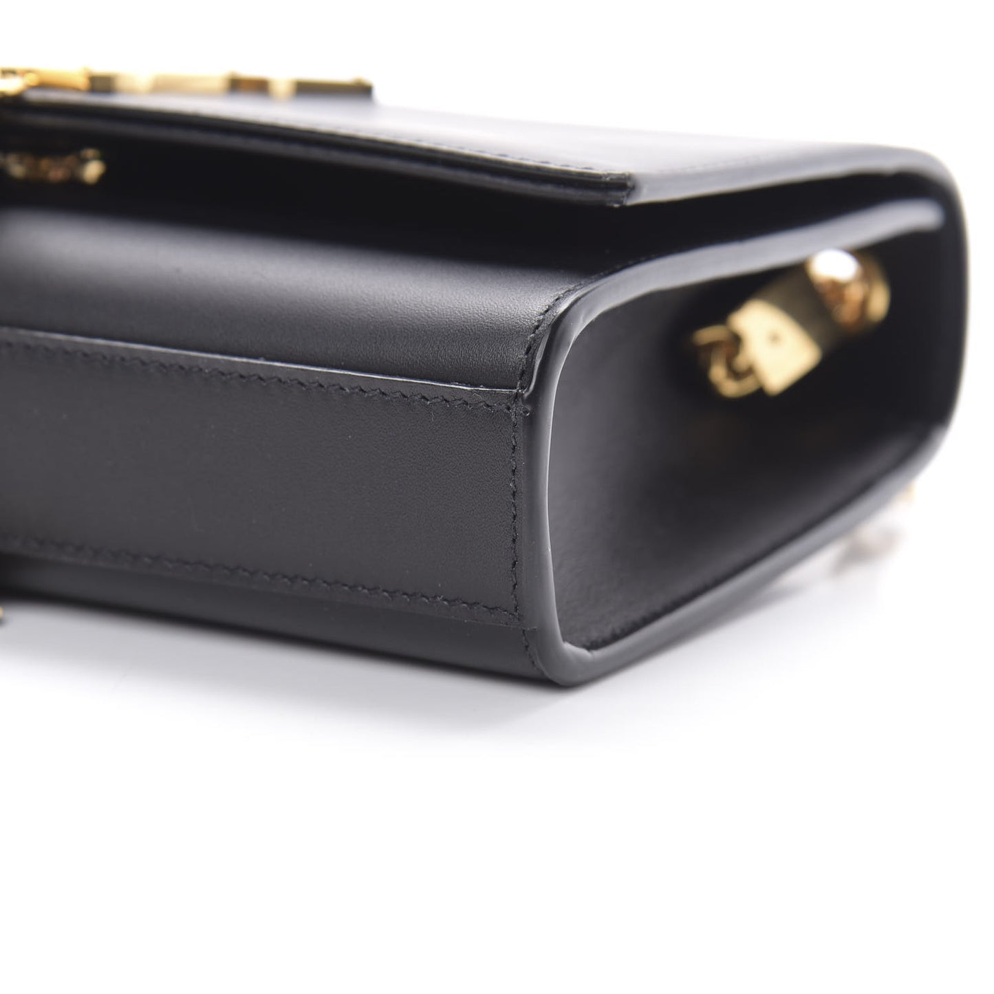 Calfskin Small Classic Monogram Kate Tassel Satchel Black
