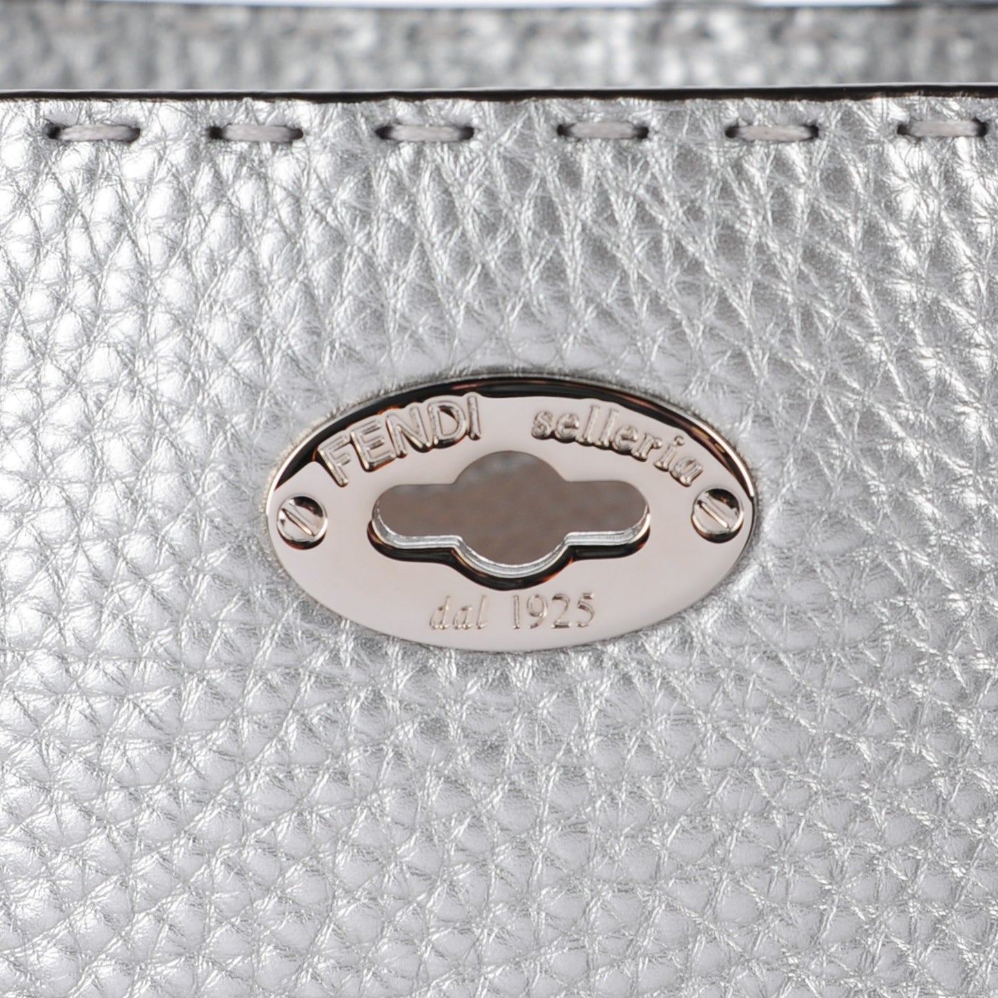 Cuoio Romano Lux Selleria Carla Shopping Tote Argento