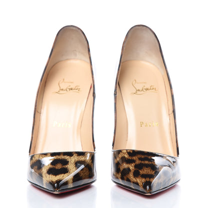 Christian Louboutin Patent Leopardino So Kate 120 Pumps 37 Brown 2 of 13