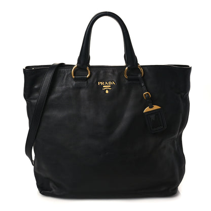 Prada Soft Calf Shopping Tote Black 1 of 6