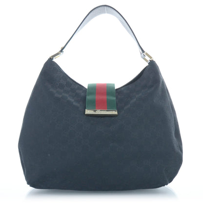Gucci Monogram Ladies Web Large Hobo Black 1 of 12