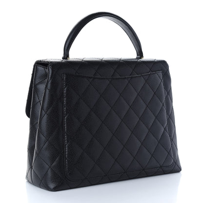 Chanel Caviar Quilted Jumbo Kelly Flap Black 3 of 9
