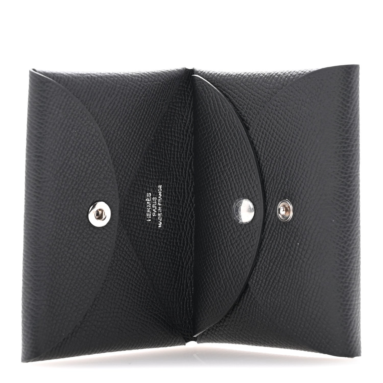 Hermes Epsom Calvi Duo Card Case Black 5 of 8