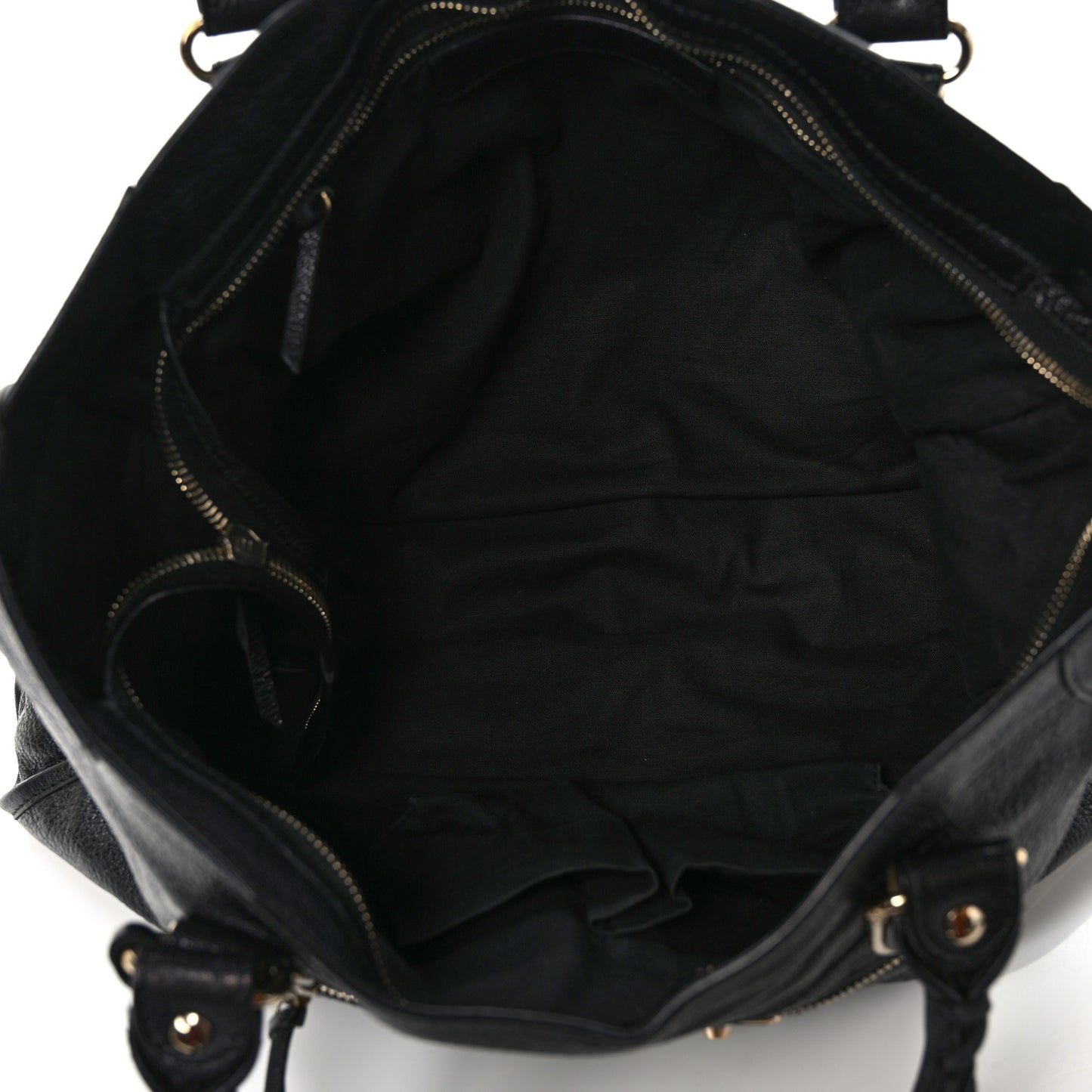 Chevre Gold Metallic Edge Hardware City Black
