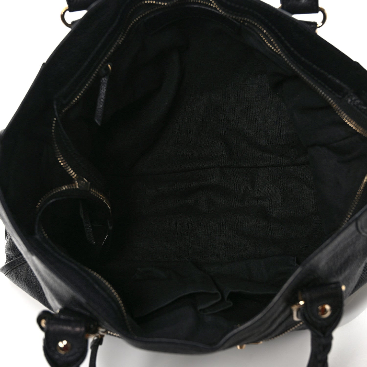 Balenciaga Chevre Gold Metallic Edge Hardware City Black 5 of 11