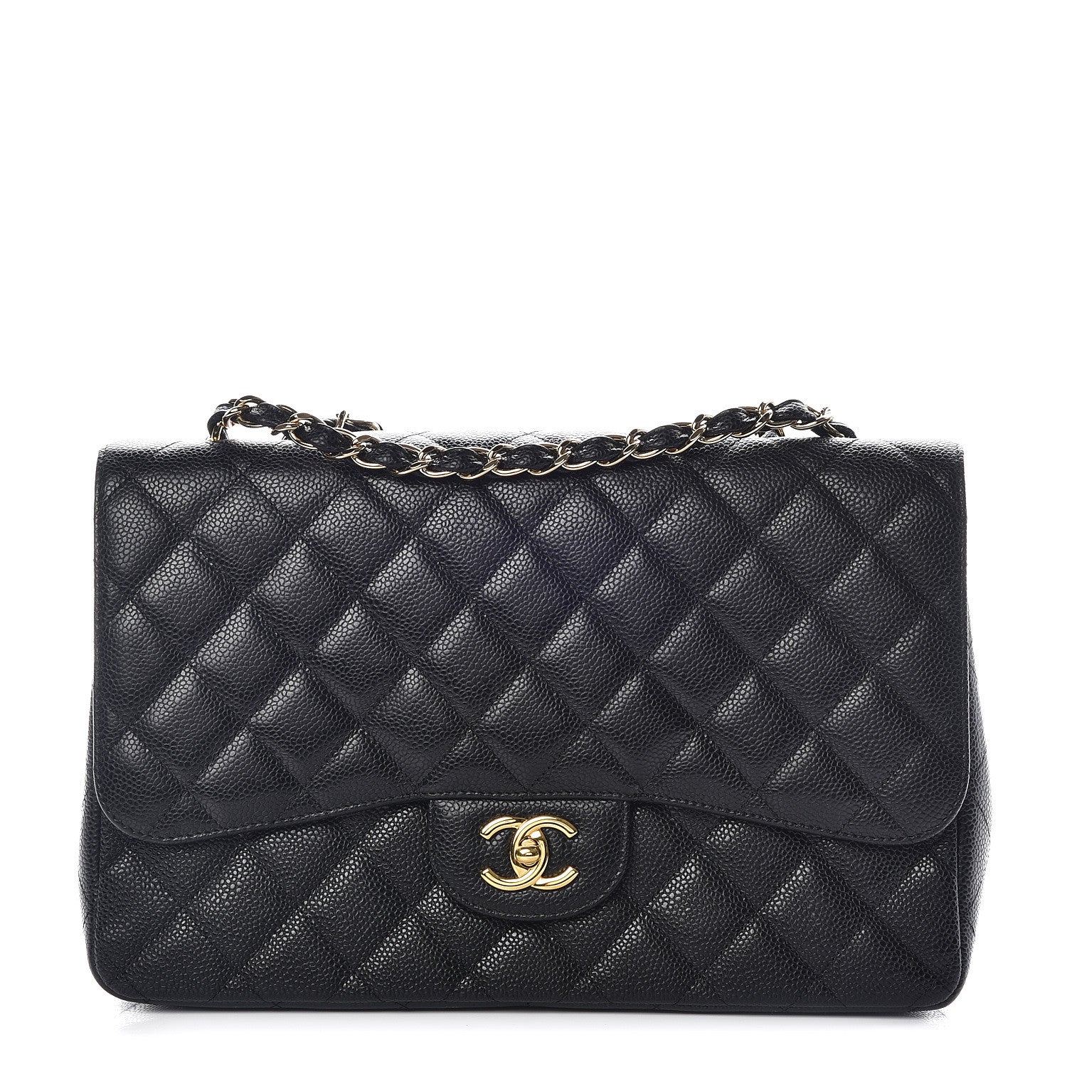 Chanel Caviar Quilted Jumbo Single Flap Black 1 of 12