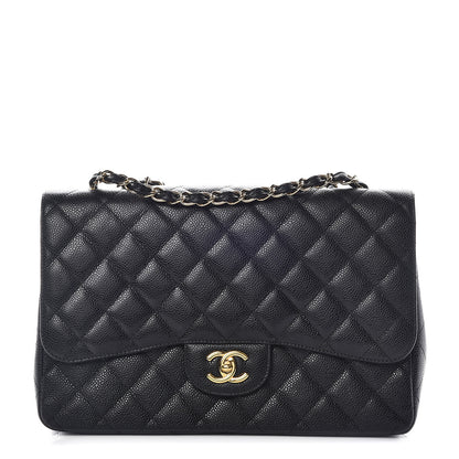 Chanel Caviar Quilted Jumbo Single Flap Black 1 of 12