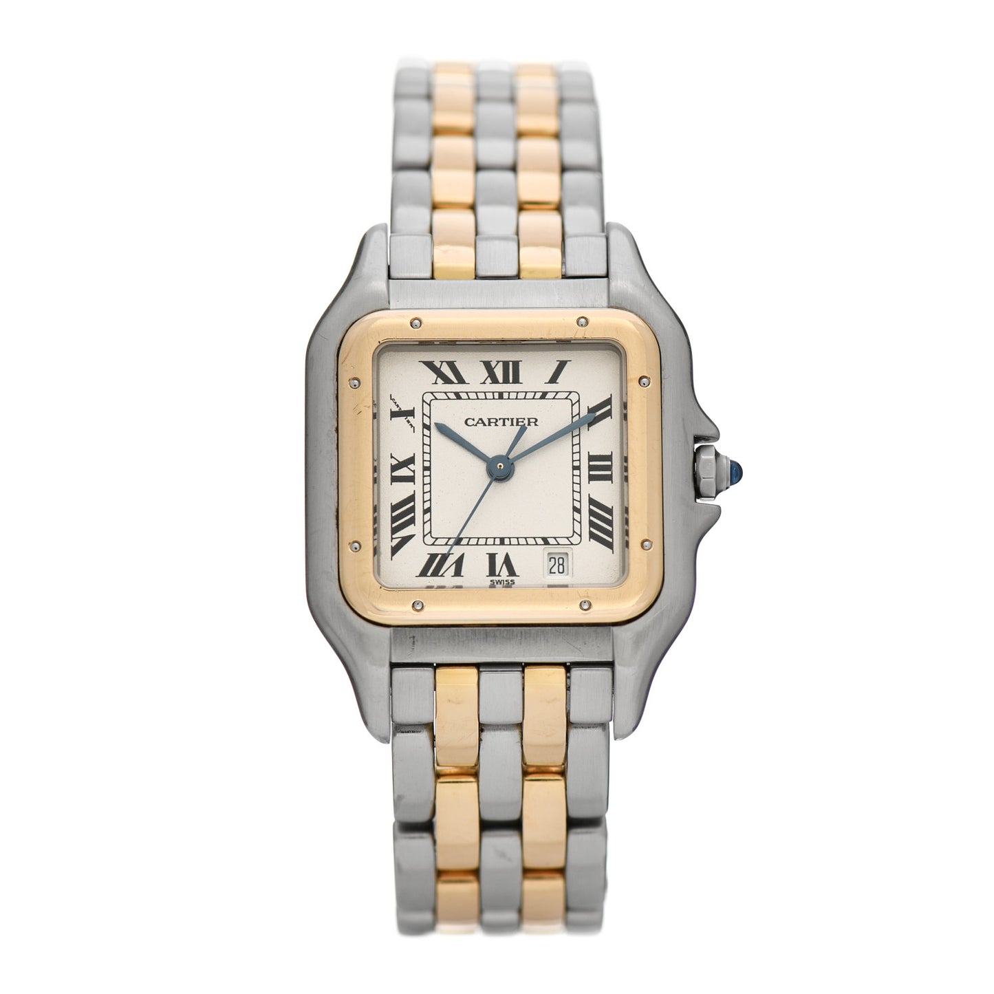 Stainless Steel 18K Yellow Gold 27mm Panthere Quartz Watch