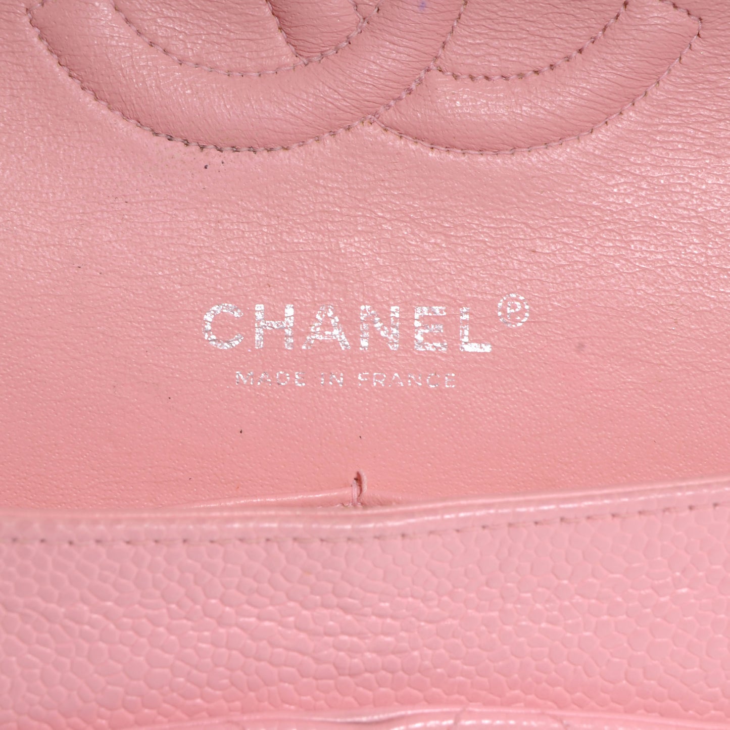 Caviar Medium Double Flap Pink