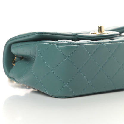 Chanel Lambskin Quilted Mini Rectangular Flap Green 9 of 11