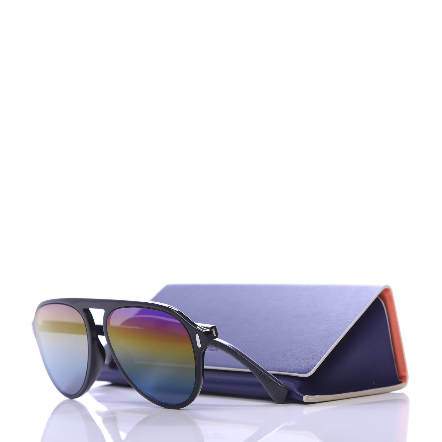 Fendi Acetate Aviator Sunglasses FF M0055/G/S Rainbow Black 7 of 7