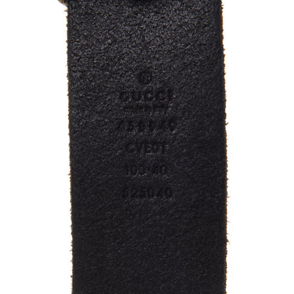 Gucci Faded Calfskin Snake Double G 40mm Belt 100 40 Black 3 of 4