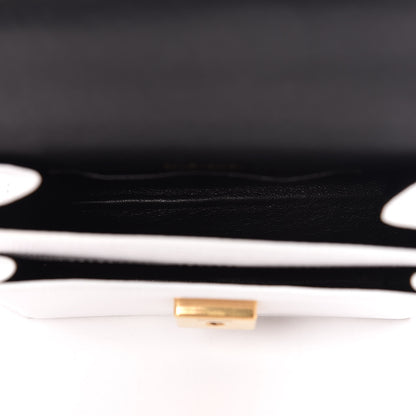 Balenciaga Patent Calfskin Lizard Embossed XS Sharp Top Handle Bag White 7 of 10