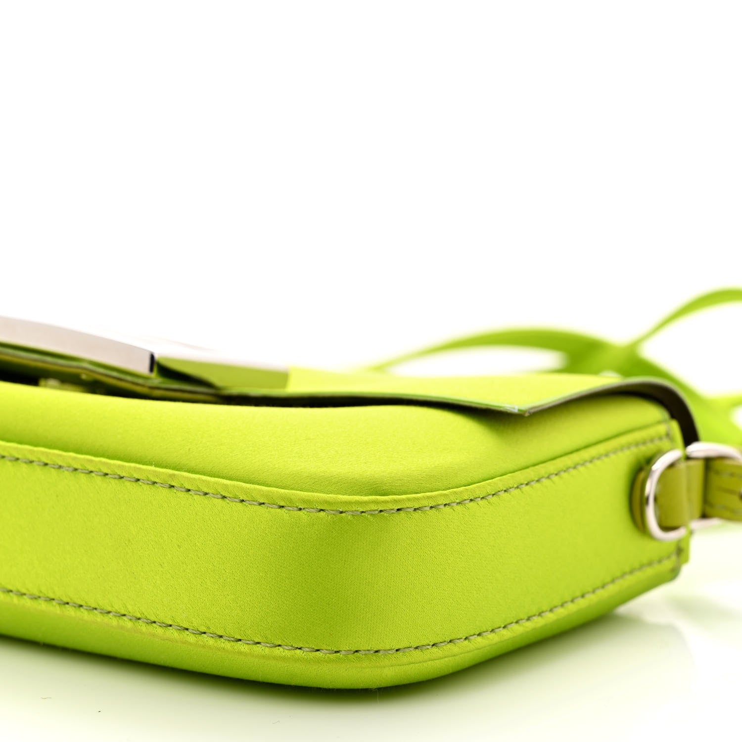 Fendi Silk Satin Phone Baguette Wasabi 11 of 14