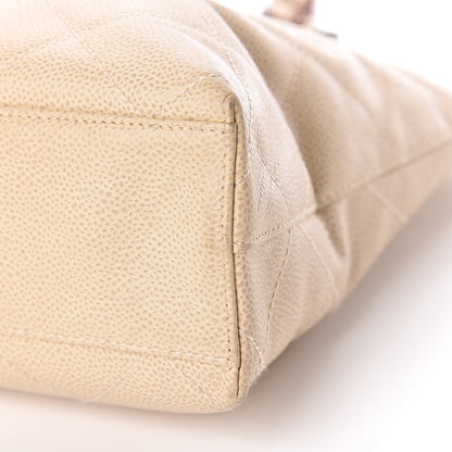 Chanel Caviar Quilted Bekko Shopper Tote Beige 10 of 15