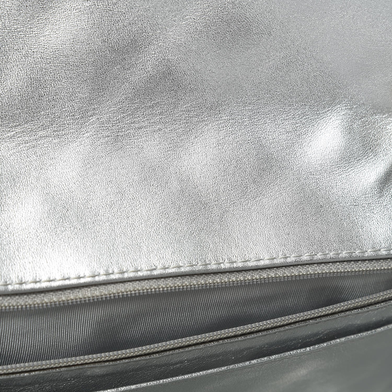 Chanel Metallic Lambskin Quilted Maxi Single Flap Silver 23 of 27