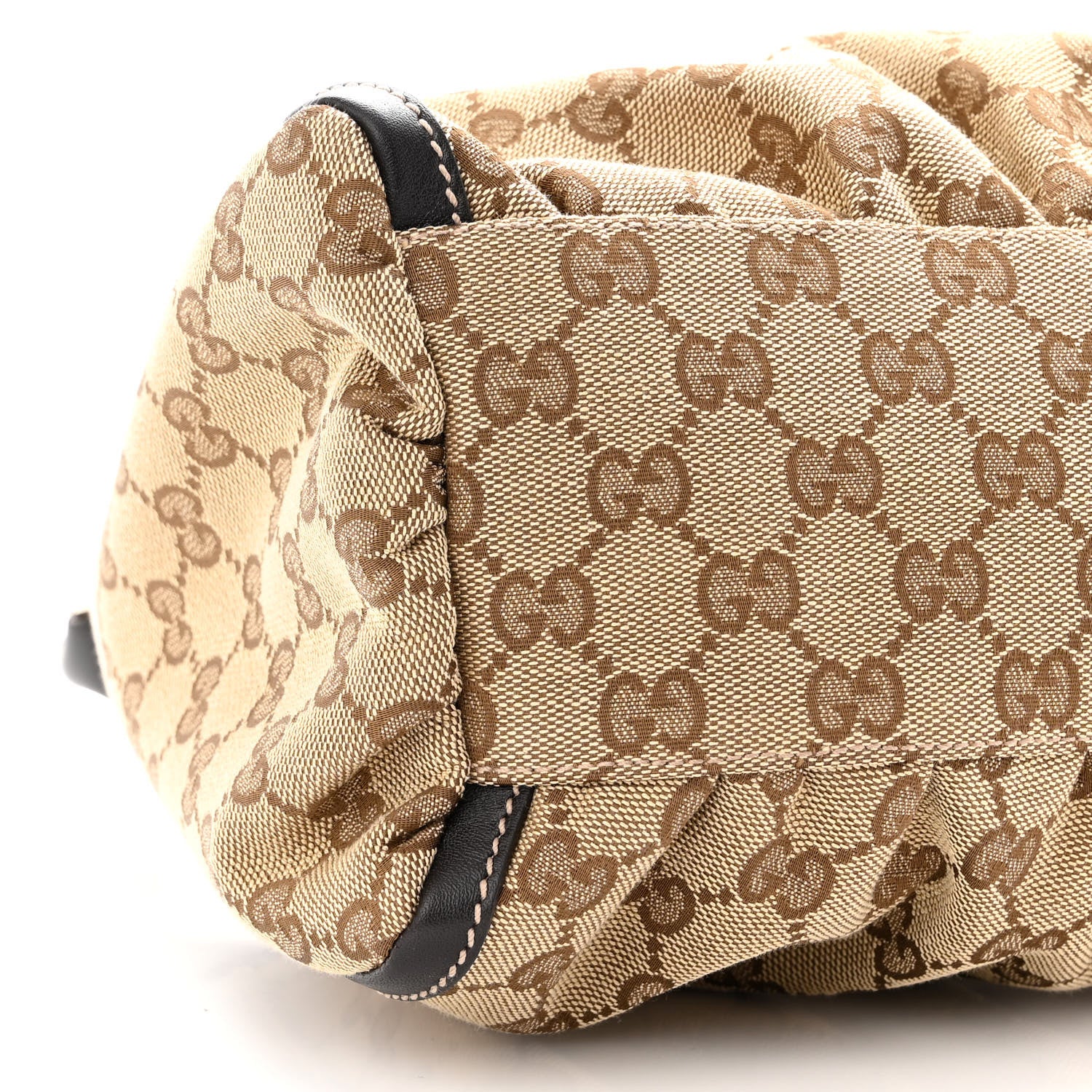 Gucci Monogram Medium D Gold Ring Hobo Dark Brown 8 of 9