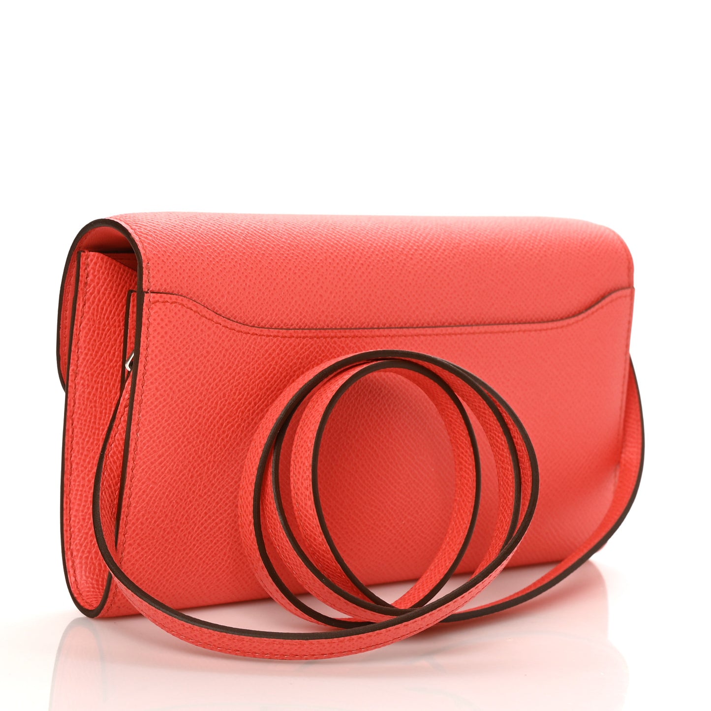 Epsom Enamel Constance Wallet To Go Rose Texas Rouge De Coeur
