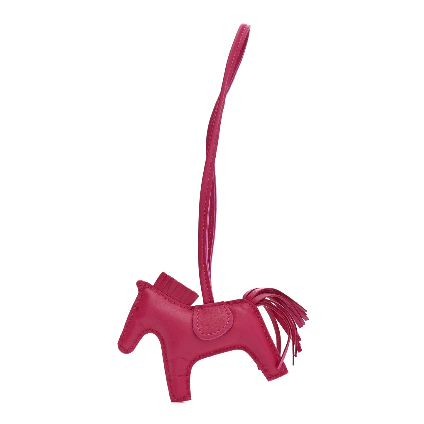 Milo Lambskin Grigri Rodeo Horse Bag Charm PM Rose Mexico