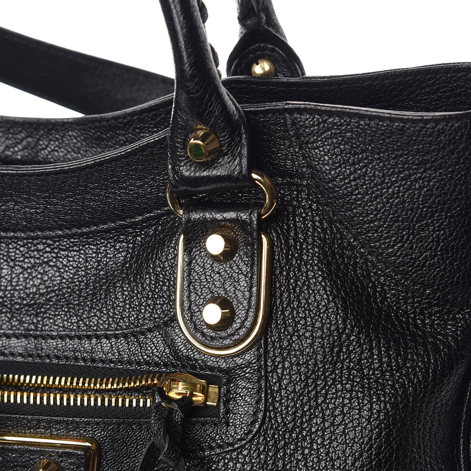 Balenciaga Chevre Gold Metallic Edge Hardware Velo Black 11 of 13