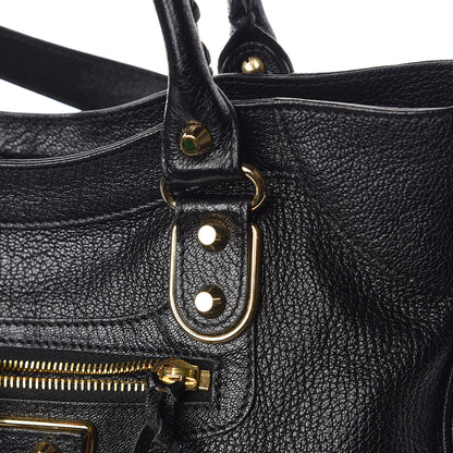 Balenciaga Chevre Gold Metallic Edge Hardware Velo Black 11 of 13
