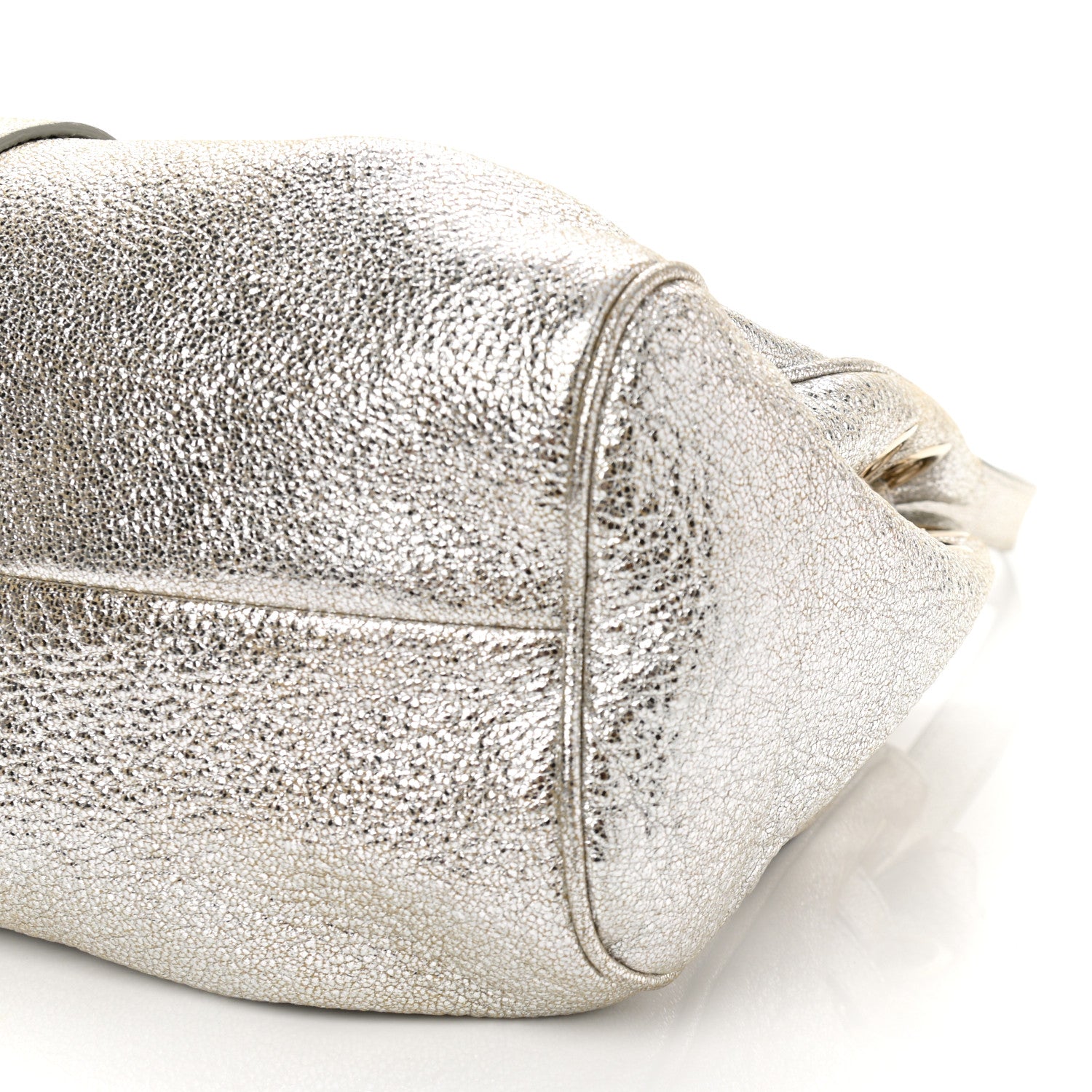 Jimmy Choo Metallic Calfskin Riki Bag Silver 9 of 11