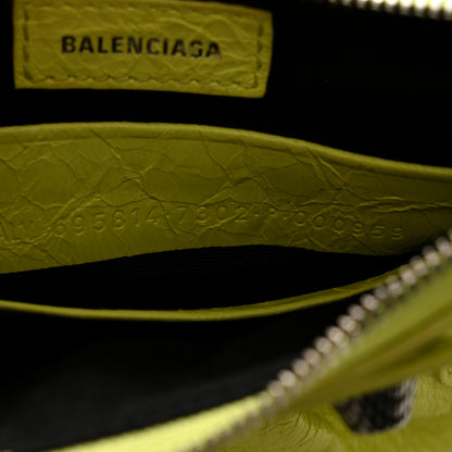 Balenciaga Agneau Arena Le Cagole Mini Purse With Chain Lime 8 of 11