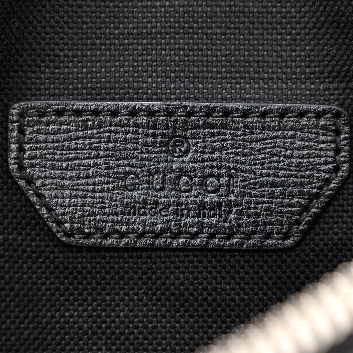 GG Supreme Monogram Textured Calfskin Retro Interlocking G Belt Bag Black