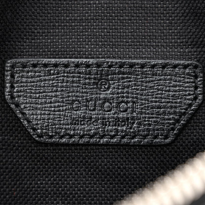 Gucci GG Supreme Monogram Textured Calfskin Retro Interlocking G Belt Bag Black 7 of 11