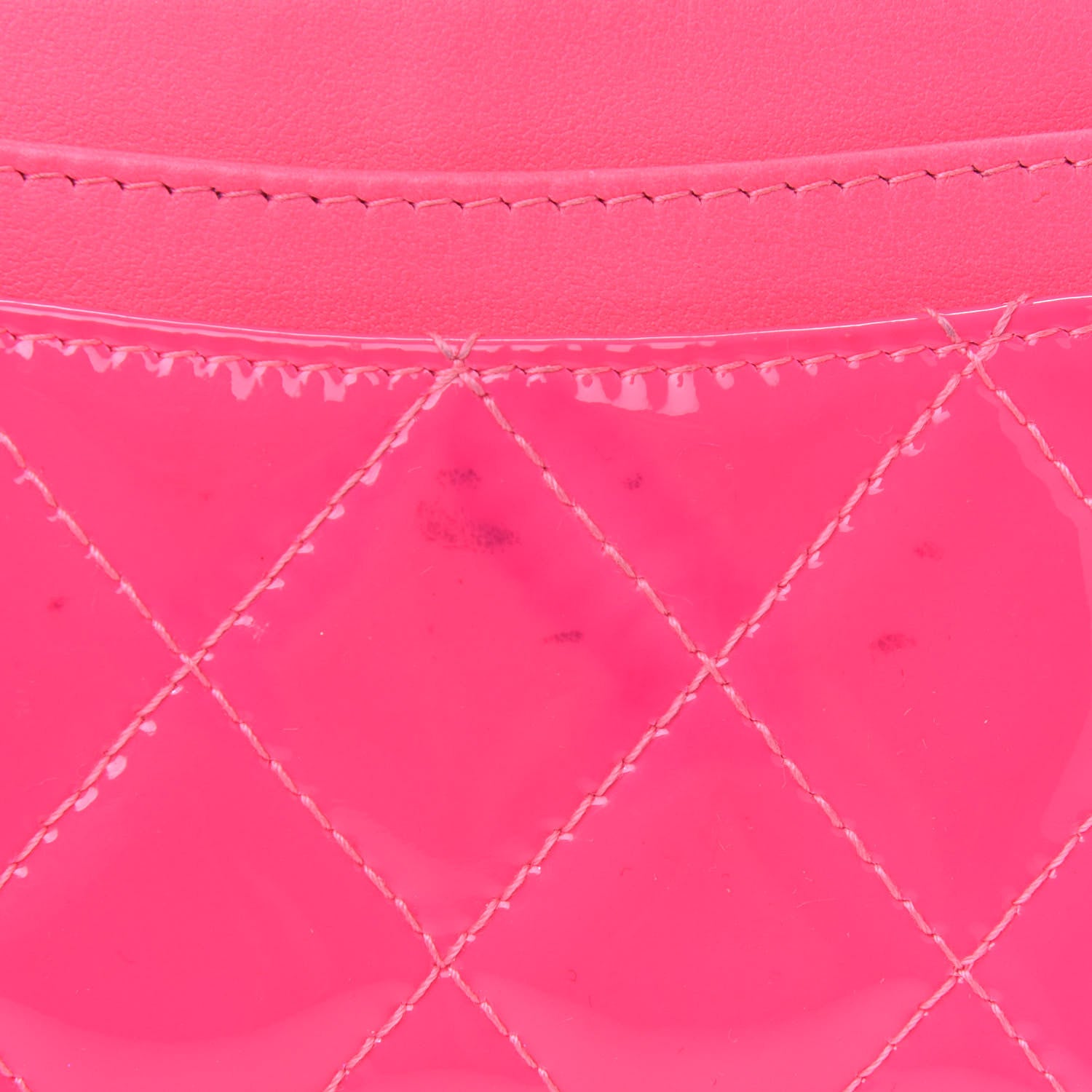Chanel Patent Quilted Card Holder Pink 5 of 5