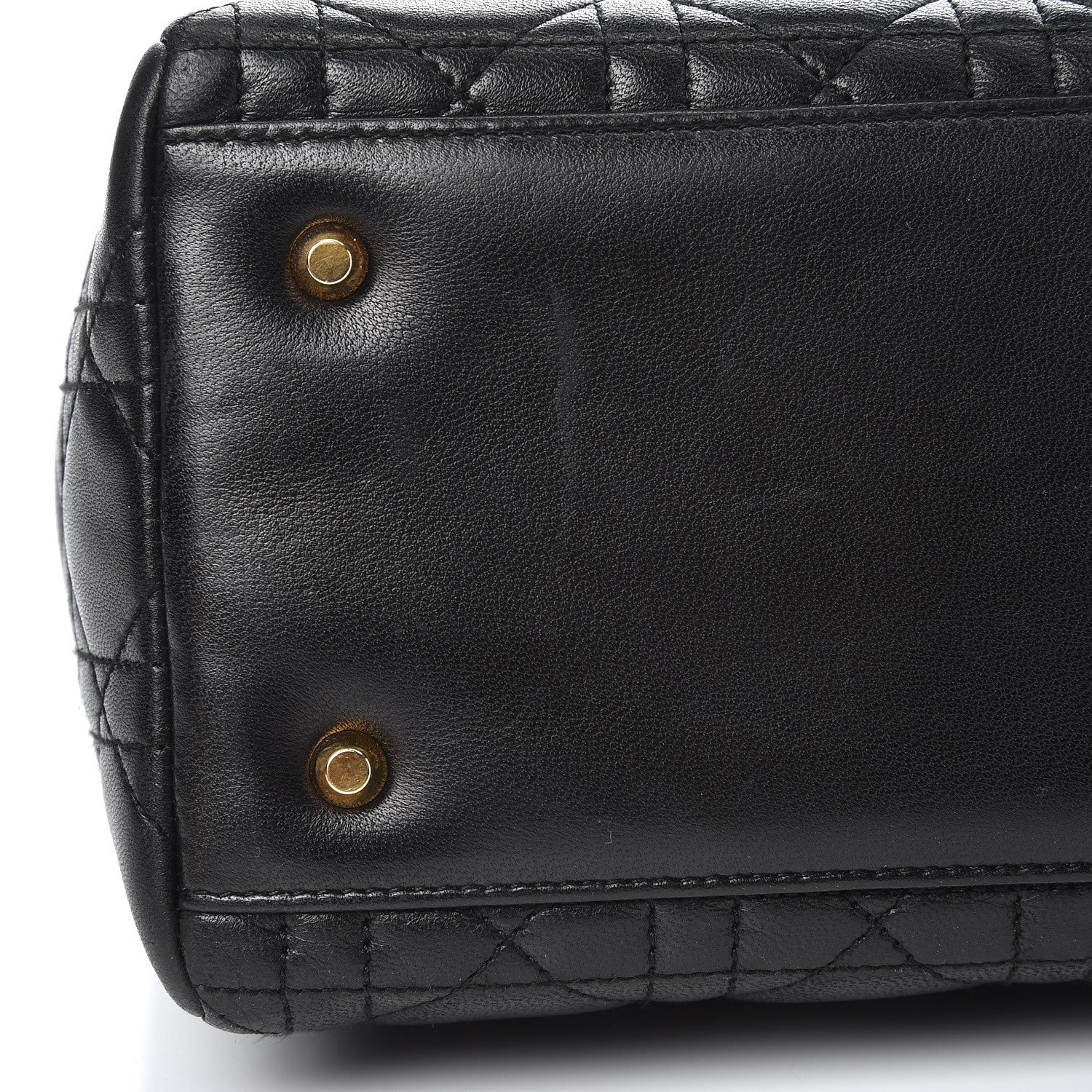 Christian Dior Lambskin Cannage Medium Lady Dior Black 8 of 8