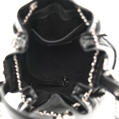 Chanel Caviar Quilted CC Chain Bucket Drawstring Bag Black 5 of 10