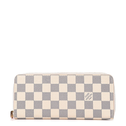 Louis Vuitton Damier Azur Clemence Wallet Rose Ballerine 1 of 9