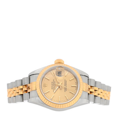 Rolex Stainless Steel 18K Yellow Gold 26mm Oyster Perpetual Datejust Watch Champagne 79173 2 of 4
