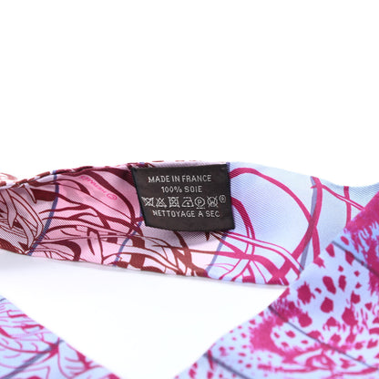 Hermes Silk Jungle Love Rainbow Twilly Fuchsia Bleu Ciel 2 of 4