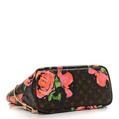 Louis Vuitton Monogram Roses Neverfull MM 4 of 11