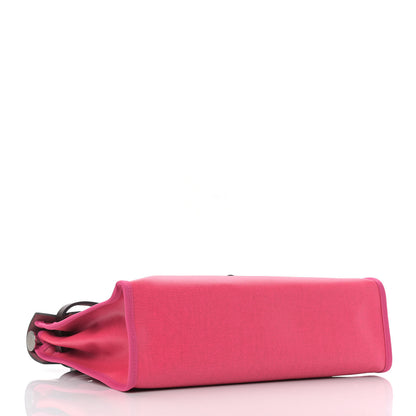 Hermes Toile H Berline Vache Hunter Herbag Zip 31 PM Rouge Sellier Rose Shocking 5 of 12