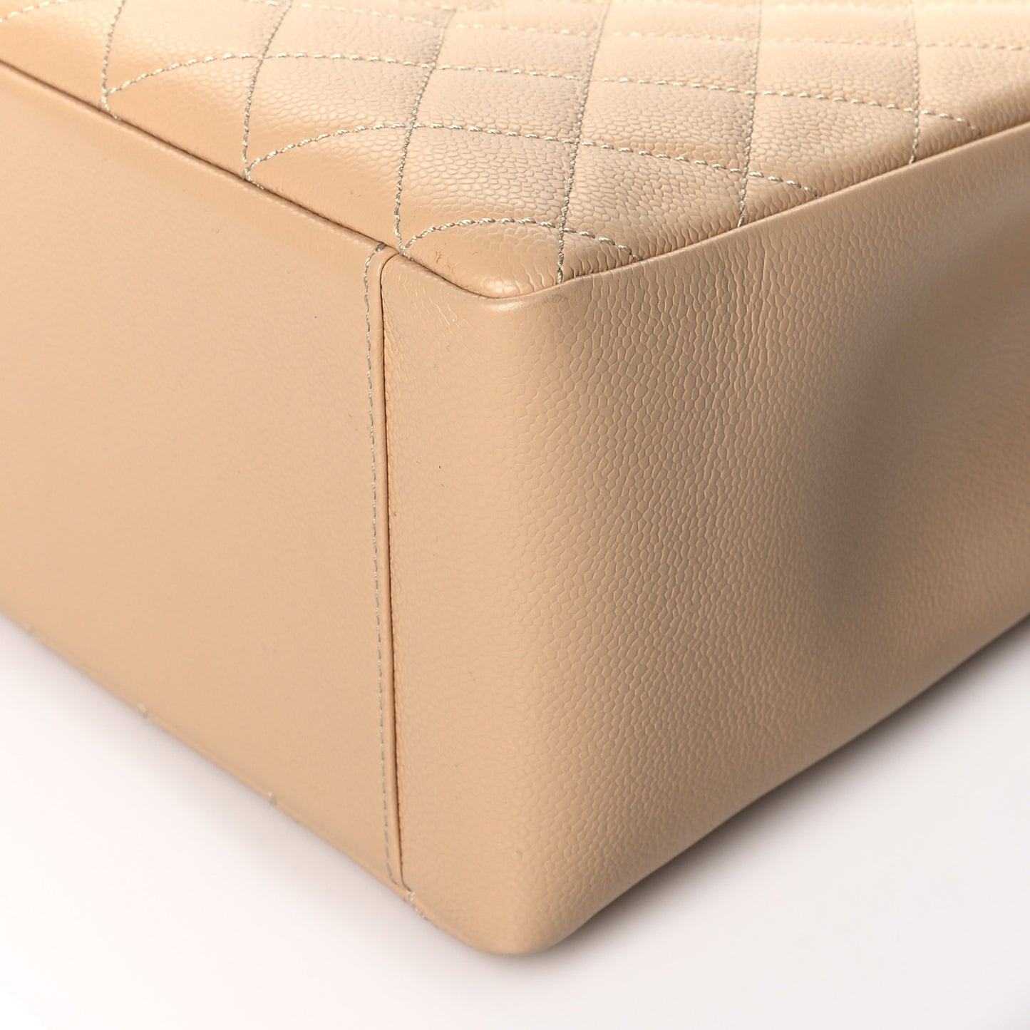 Caviar Quilted Grand Shopping Tote GST Beige