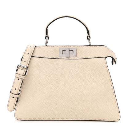 Fendi Cuoio Romano Selleria Chamois Small Peekaboo I SEE U Satchel Camelia Sand Cyber 1 of 10
