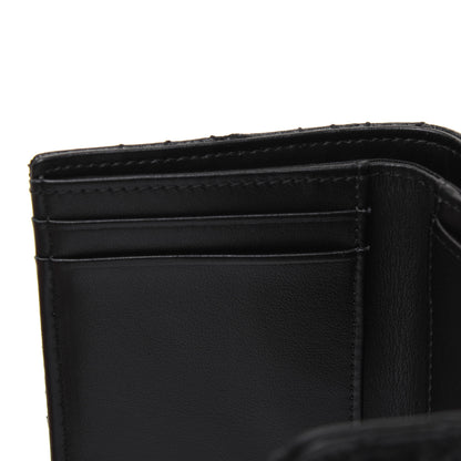 Chanel Lambskin Camellia Embossed Small Double Wallet Black 11 of 13