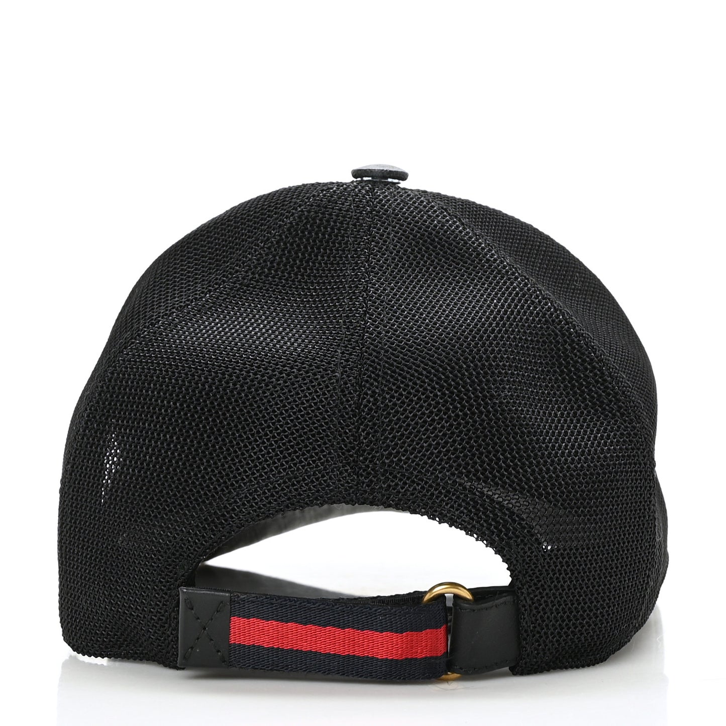 GG Supreme Monogram Angry Cat Embroidered Baseball Hat S Black