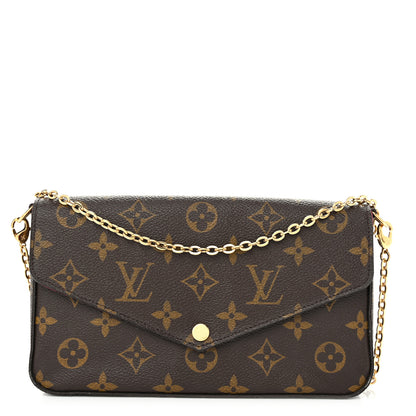 Louis Vuitton Monogram Pochette Felicie Chain Wallet Fuchsia 1 of 11