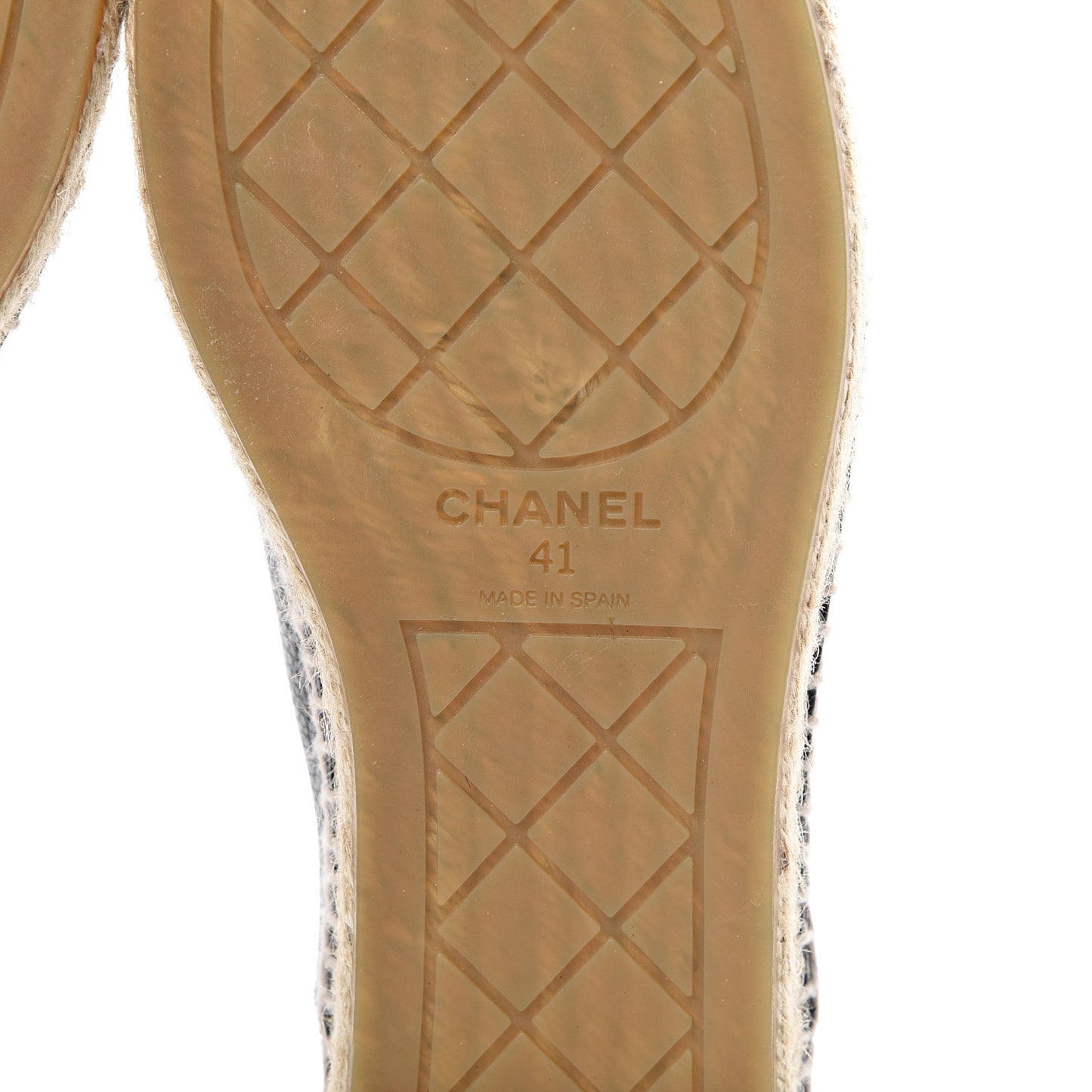 Grained Calfskin CC Espadrilles 41 Black
