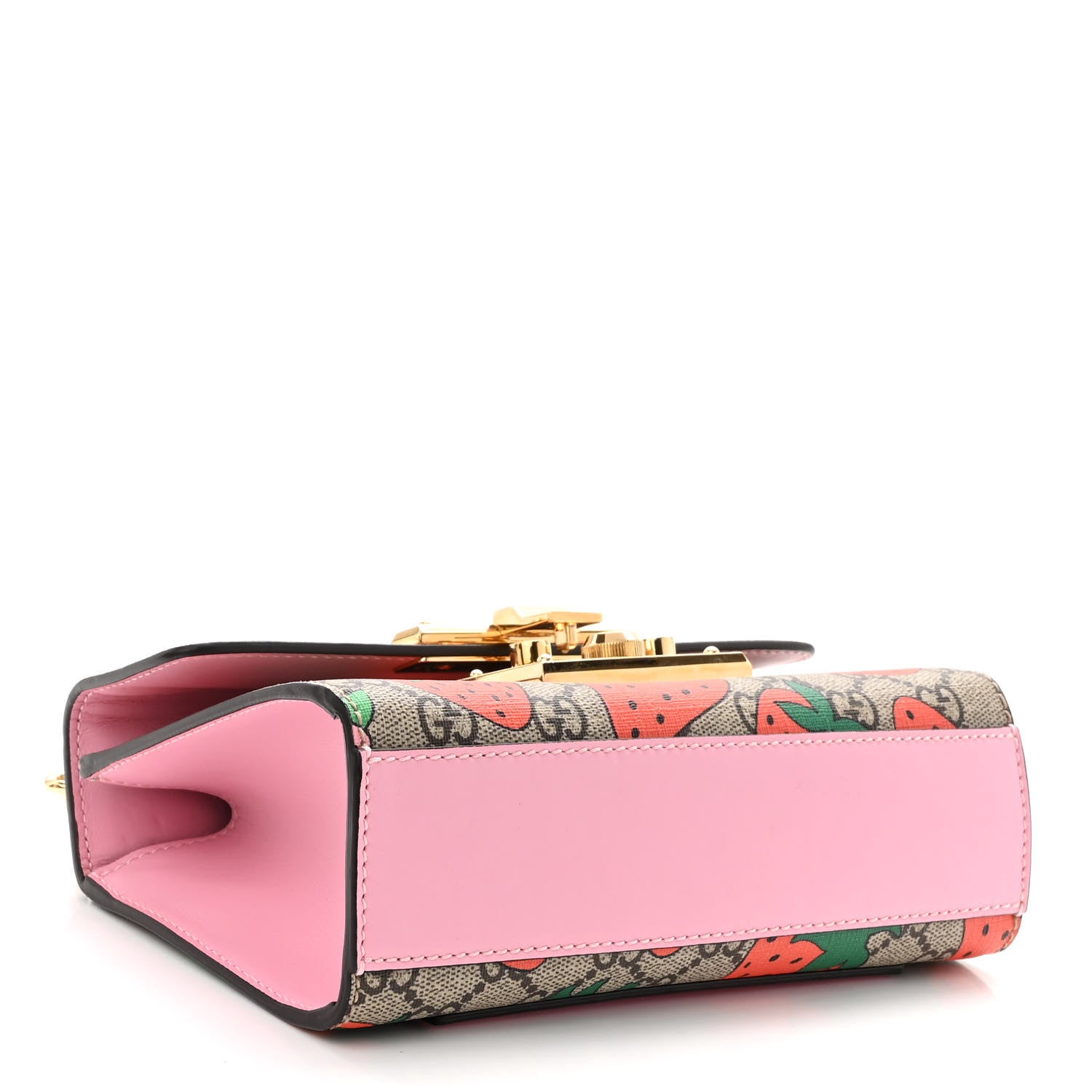Gucci GG Supreme Monogram Strawberry Small Padlock Shoulder Bag 4 of 11