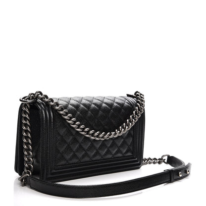 Chanel Caviar Quilted Medium Boy Flap Black 3 of 7