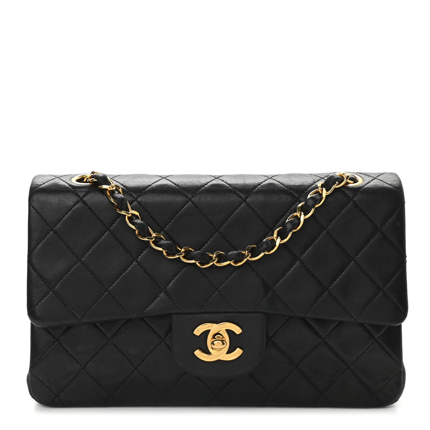 Chanel Lambskin Quilted Small Double Flap Black 1 of 10