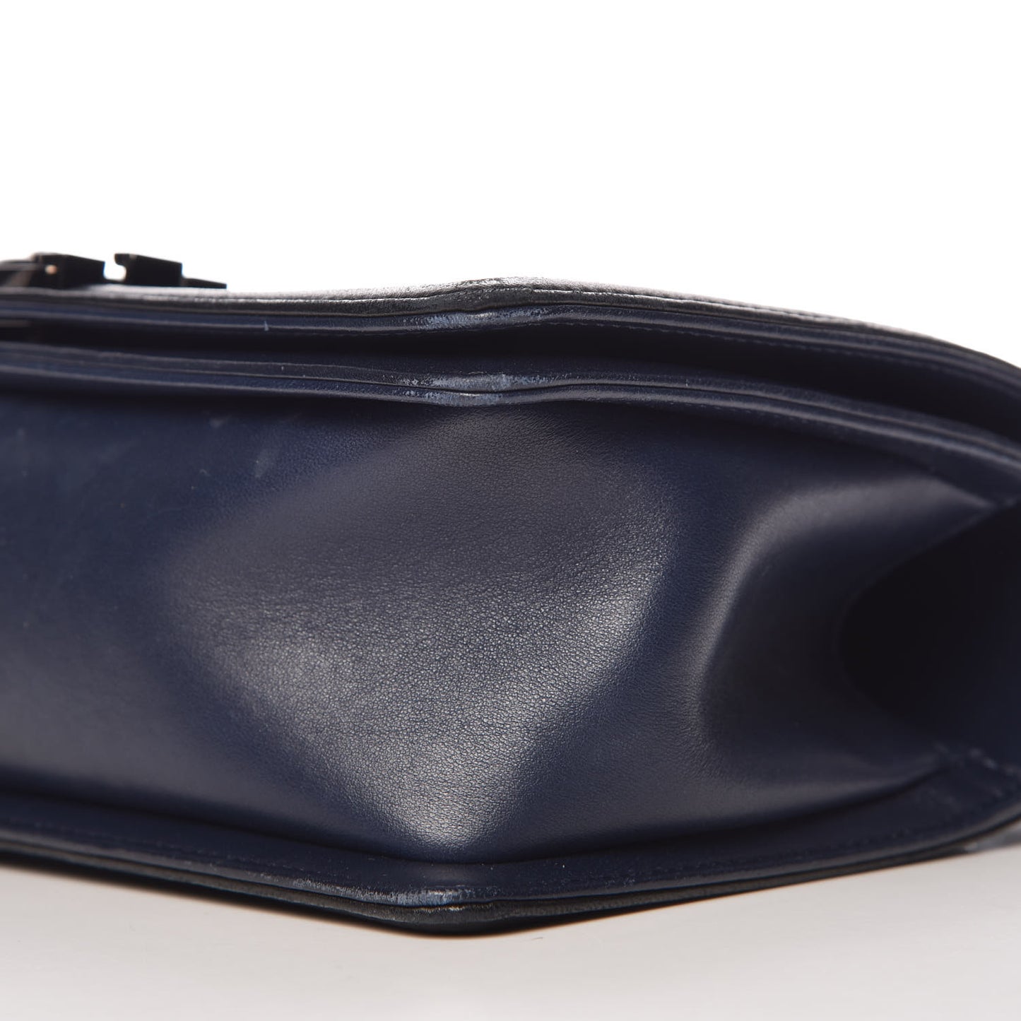 Calfskin Medium Bi-Color Boy Flap Black Dark Navy